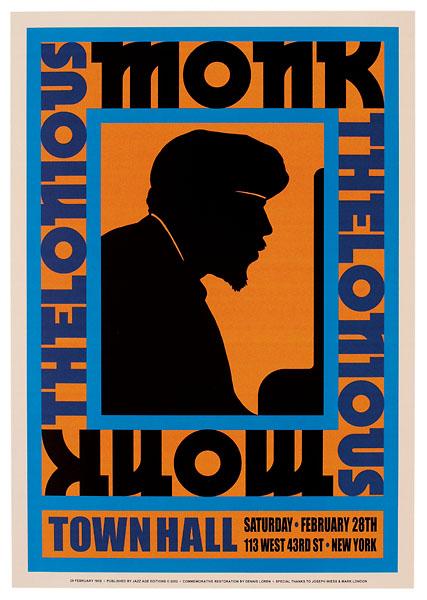 Thelonious Monk, 1959 - 17 X 24 Inches (Vintage Art Print)
