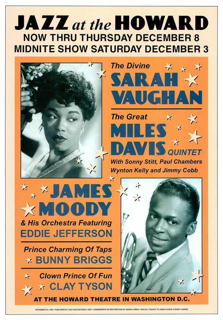 Sarah Vaughan and Miles Davis, 1960 - 17 X 24 Inches (Vintage Art Print)