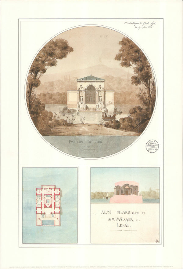 Pavillon de Bain, 1826 by Girard - 16 X 22 Inches (Art Print)
