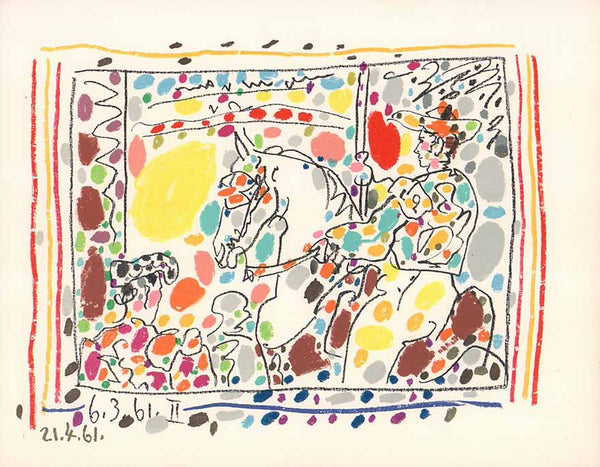 Picador II, 1961 by Pablo Picasso - 10 X 12" (Original Lithograph)