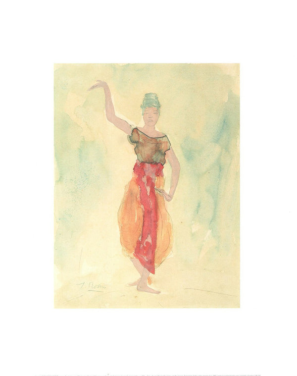 Cambodian Dancer, 1906 by Auguste Rodin - 16 X 20 Inches (Art Print)