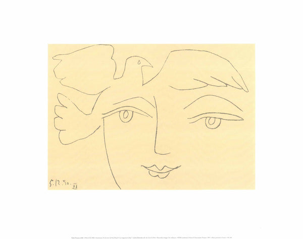 5.XII.1950 - ''Le Visage de la Paix'' by Pablo Picasso - 16 X 20 Inches (Art Print)