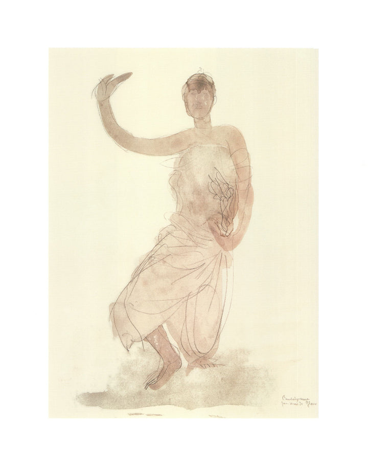 Danseuse cambodgienne, 1906 by Auguste Rodin - 16 X 20 Inches (Art Print)