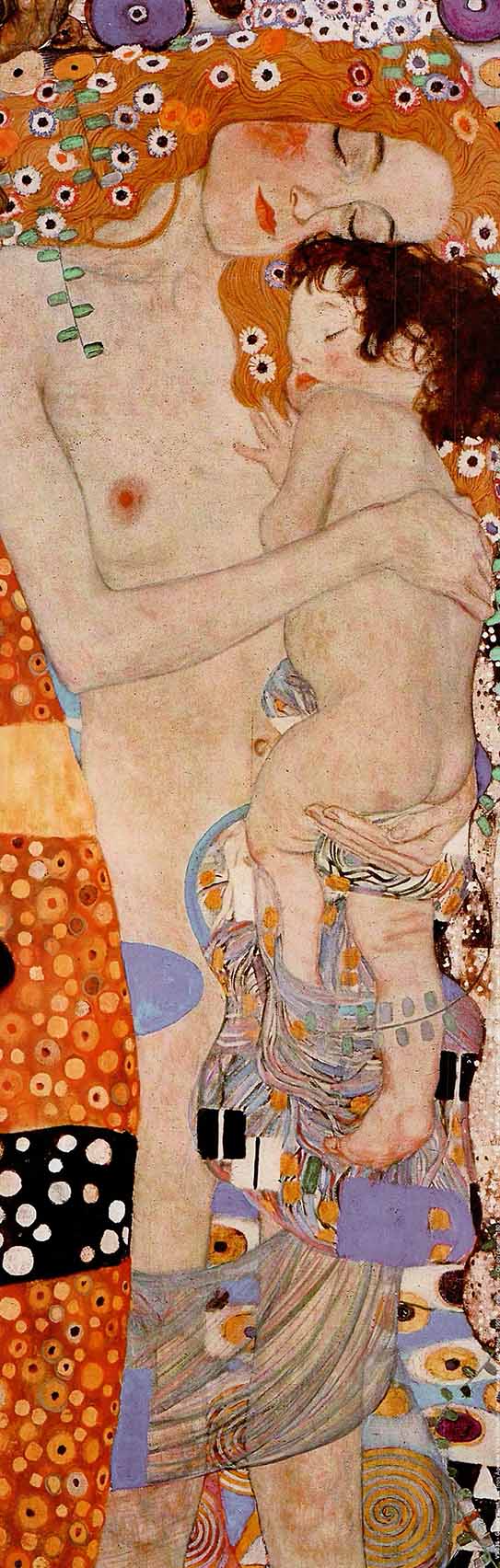 The Three Ages of Life (detail), 1905 by Gustav Klimt - 8 X 24 Inches (Art Print)