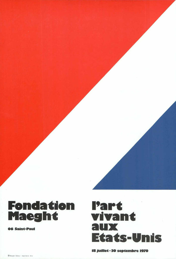 L'Art Vivant aux Etats-Unis, 1970 by Kelly Ellsworth - 20 X 28 Inches - Fondation Maeght (Lithograph/Poster)