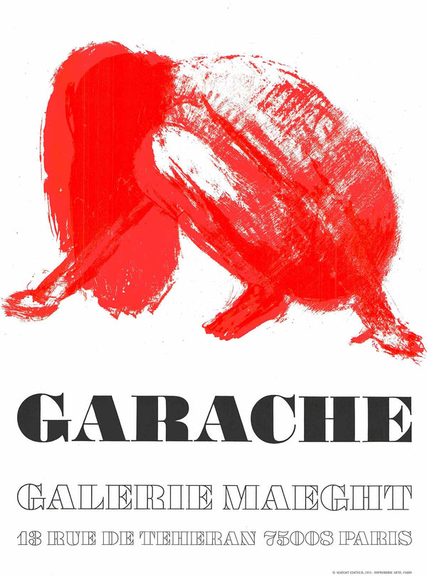 Claude Garache, 1975 by Claude Garache - 20 X 26 Inches - Galerie Maeght (Lithograph/Poster)