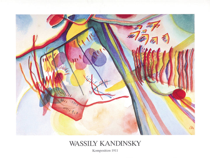 Komposition, 1911 by Wassily Kandinsky - 24 X 32 Inches (Art Print)