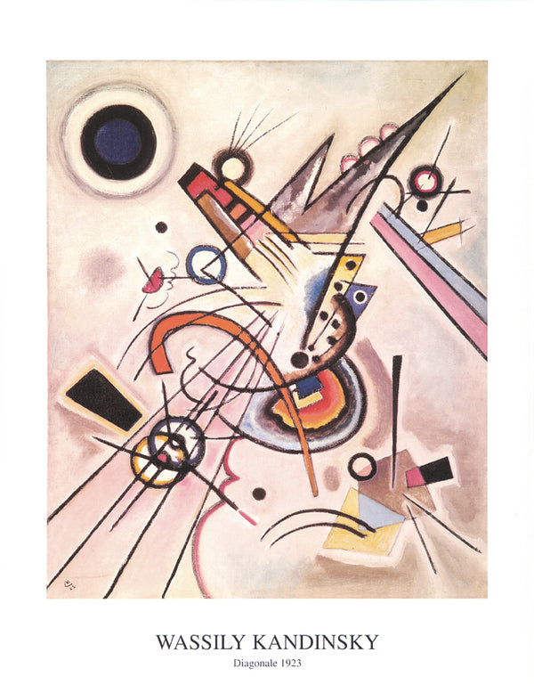 Diagonale, 1923 by Wassily Kandinsky - 28 X 36 Inches (Art Print)