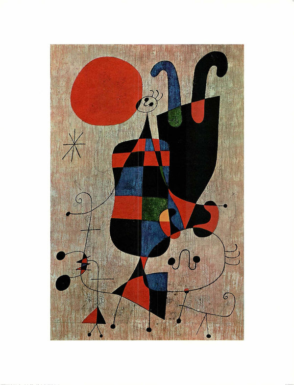 Upside-Down Figures by Joan Miro - 24 X 32 Inches (Art Print)