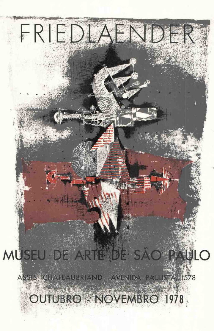 Expo 78 of Friedlaender - Musee of Sao Paulo by Johnny Friedlaender - 23 X 34 Inches (Lithograph / Art Print)