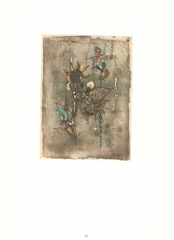 From the Series Paare Und Blumen, 1971 by Johnny Friedlaender - 11 X 15 Inches (Etching)