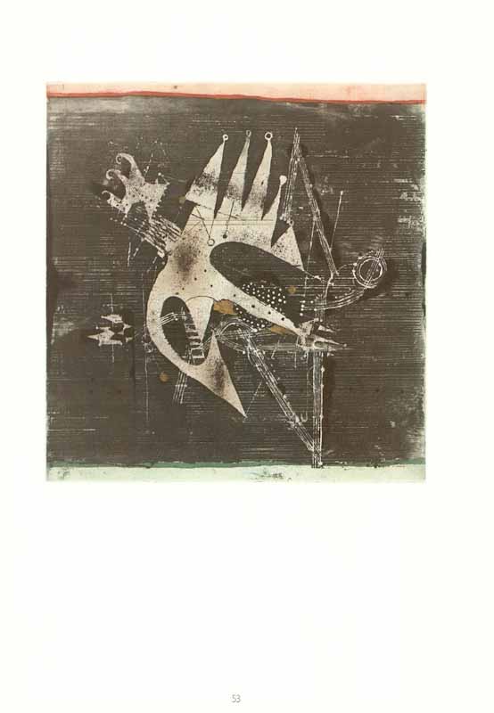 Vol d Oiseaux, 1972 by Johnny Friedlaender - 11 X 15 Inches (Etching)