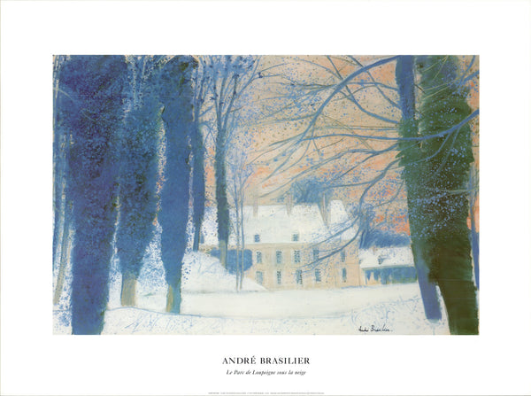 Le Parc de Loupeigne sous la neige by Andre Brasilier-24X32