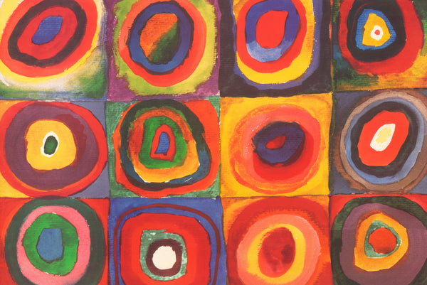 Color Study - Squares with Concentric Rings, 1913 by Wassily Kandinsky - 37 X 54 Inches (Art Print)