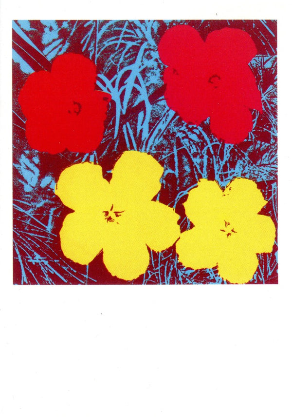 Flowers Red & Yellow, 1970 by Andy Warhol - 5 X 7 Inches (Greeting Card)