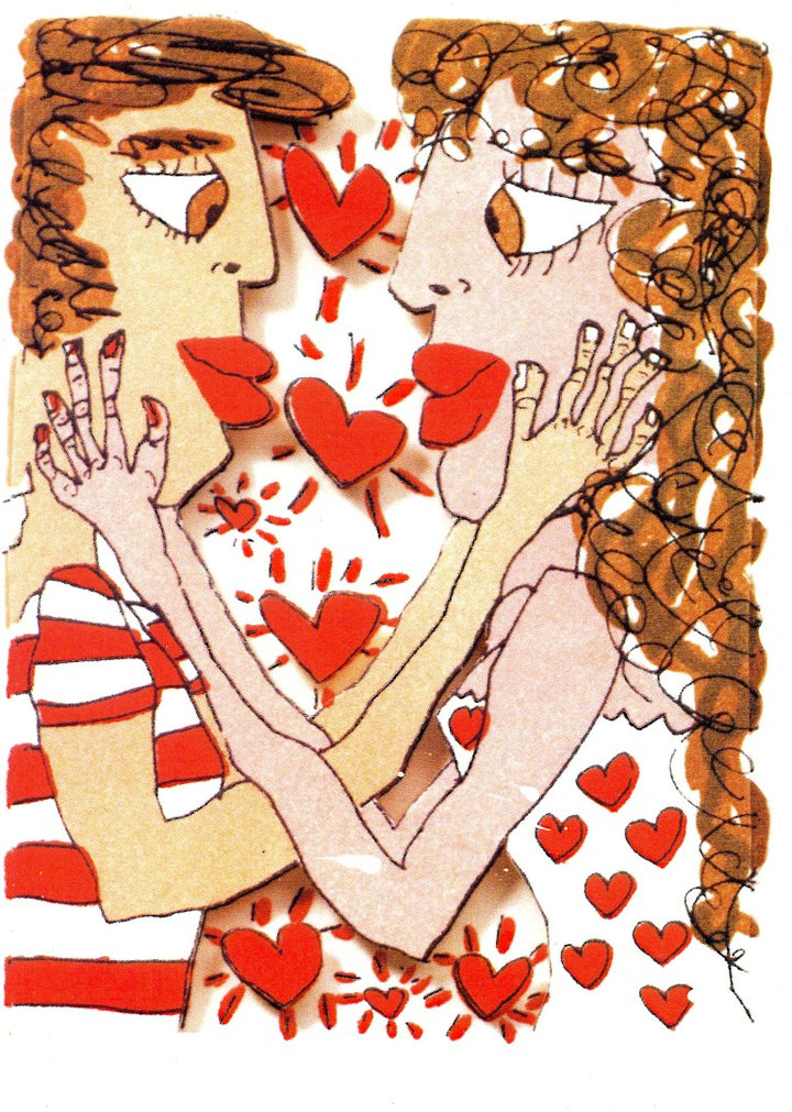 Look of Love by James Rizzi - 5 X 7 Inches (Greeting Card)