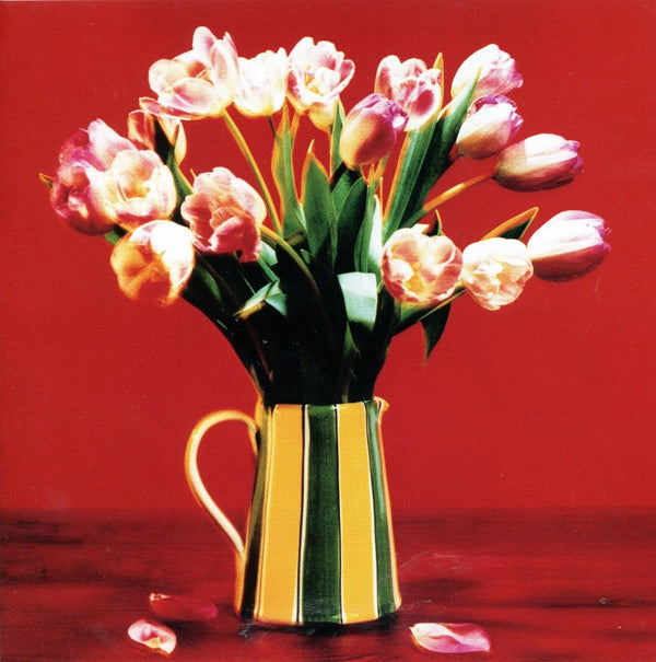 Vase with Tulips by Serge Picard - 6 X 6 Inches (Greeting Card)