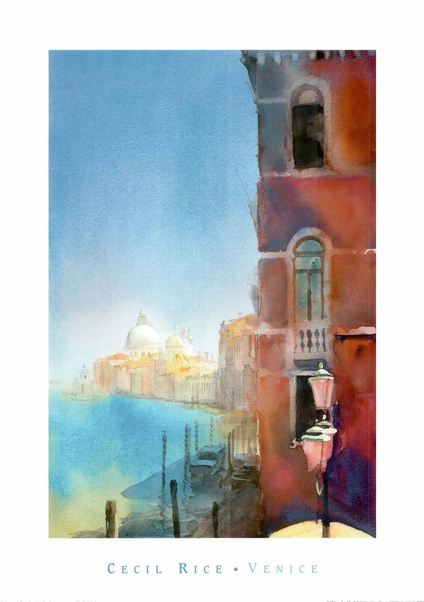 Red Palace - Grand Canal by Cecil Rice - 20 X 28 Inches (Art Print)