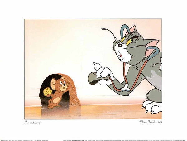 Mouse Trouble, 1944 by Tom and Jerry - 12 X 16 Inches (Art Print)