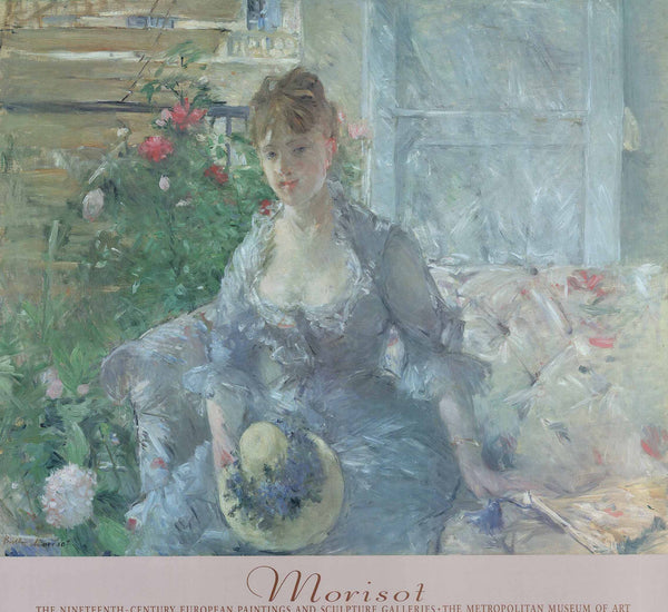 Young Woman Seated on a Sofa, 1879 by Berthe Morisot - 30 X 32" - Fine Art Poster.