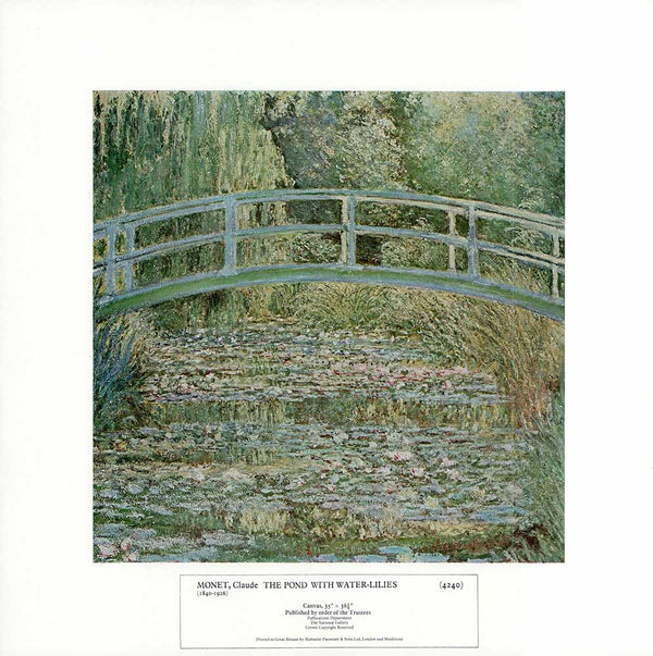 L'étang aux nénuphars de Claude Monet - 14 X 14 pouces (impression d'art)