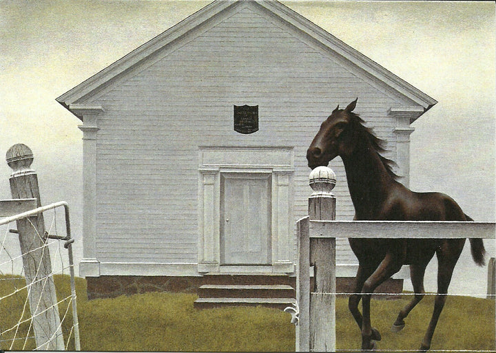 Church and Horse by Alex Colville - 5 X 7 inches  (Greeting Card / Carte Double)