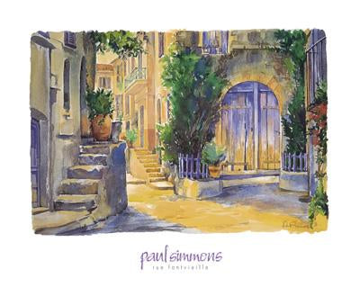 Rue Fontvieille de Paul Simmons - 16 X 20" - Affiches d'art.
