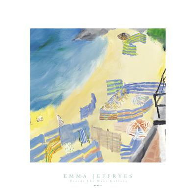 British Summer Holiday by Emma Jeffryes - 16 X 16" - Fine Art Posters.