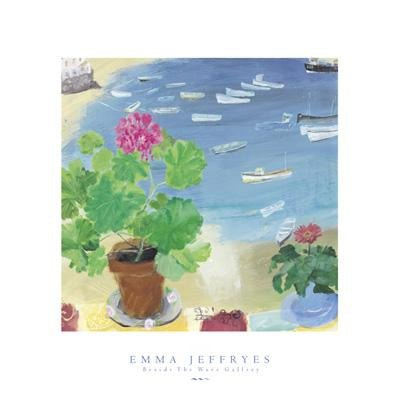 Geraniums Overing Harbour by Emma Jeffryes - 16 X 16" - Fine Art Posters.