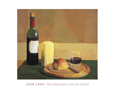 Still Life with Bread and Wine by John Long - 16 X 20 Inches (Art Print)
