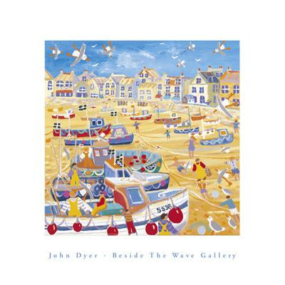 Boats and Ropes by John Dyer - 16 X 16 Inches (Art Print)