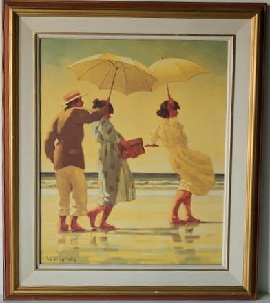 The Picnic Party by Jack Vettriano - 26 X 31 Inches (Famed Canvas Ready to Hang)
