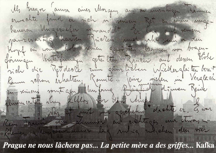 Prague Ne Nous Lâchera Pas... La Petite Mère a Des Griffes... Kafka by Jan Parik - 20 X 28" (Poster)