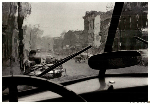 Windshield, Saragota Springs, New York City, 1957 by Louis Stettner - 28 X 40 Inches (Art Print)