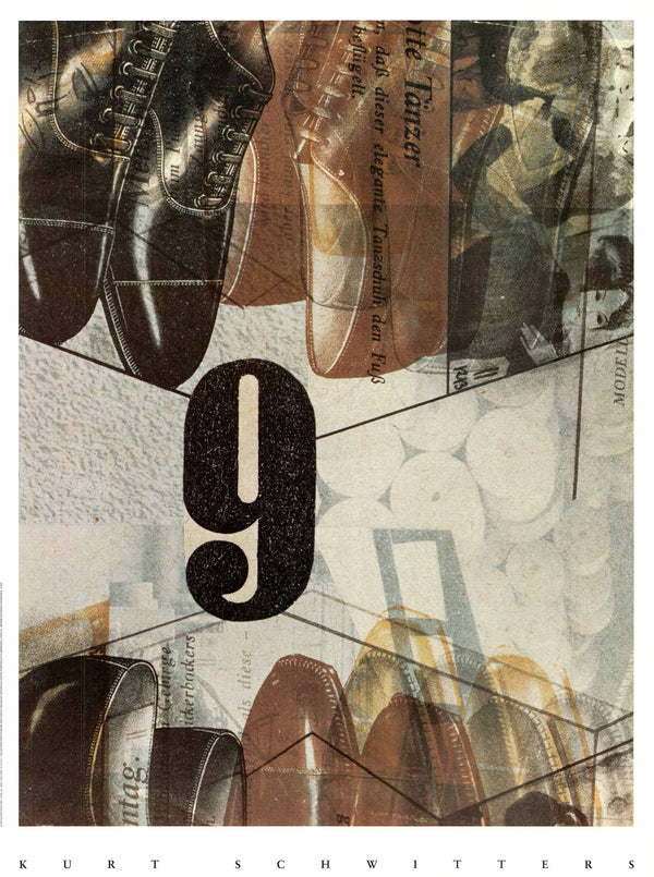 Collage 9, 1930 by Kurt Schwitters - 24 X 32 Inches