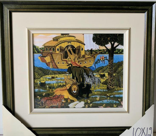Noah's Ark, 1998 by Branko Paradis - 17 X 19 Inches (Framed Art Print with Glass Ready to Hang)