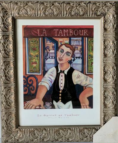 Le Garcon au Tombour by Holly Wojahn - 15 X 18 Inches (Framed Art Print with Glass Ready to Hang)