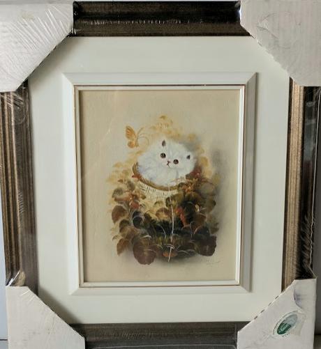 Kitten - (Framed Giclee on Masonite Ready to Hang)