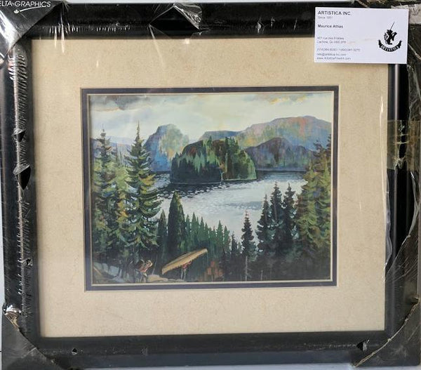 Landscape - (Framed Art Print with Double Matte and Glass Ready to Hang)