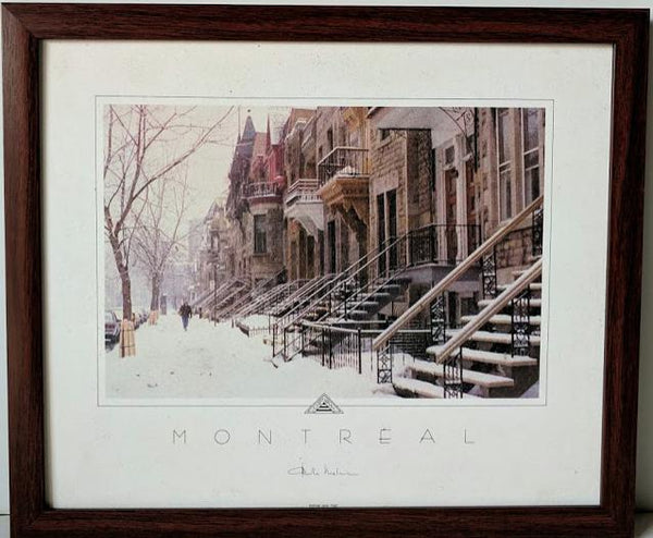 Avenue Laval, Hiver - (Framed Giclee on Masonite Ready to Hang)