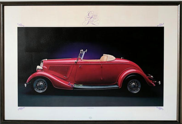 Ford Roadster, 1934 by Marty Snortum - 26 X 38 Inches (Framed Giclee on Masonite Ready to Hang)