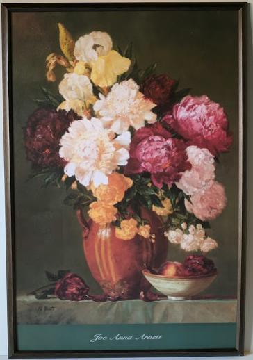 Floral par Joe Anna Arnett – 26 x 38 pouces (giclée encadrée sur Masonite prête à accrocher)