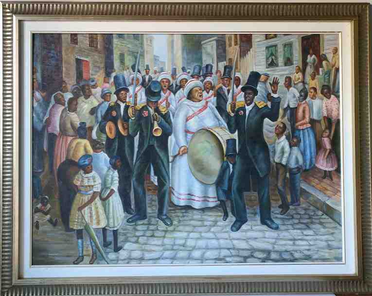 God's Chillun, 1934 by Samuel Rosenberg - 37 X 48 Inches (Framed Oil P ...