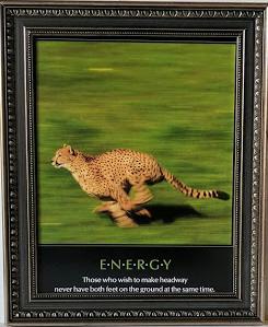 Energy by Motivation - (Framed Giclee on Masonite Ready to Hang) - 14 X 17" - Fine Art Poster.