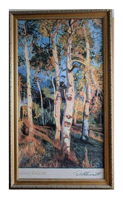 Aspens II by Ellen Ditterbrandt - 21 X 37 Inches (Framed Giclee on Masonite Ready to Hang)