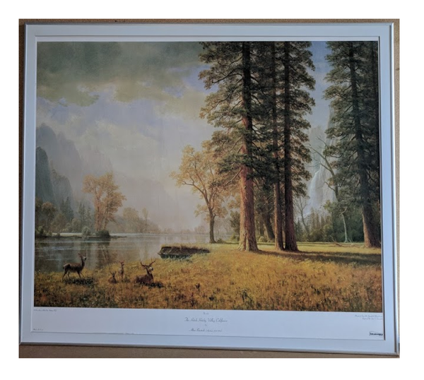 The Hetch Hetchy Valley, California by Albert Bierstadt - 29 X 36" (Framed Giclee on Masonite Ready to Hang) - Fine Art Poster.