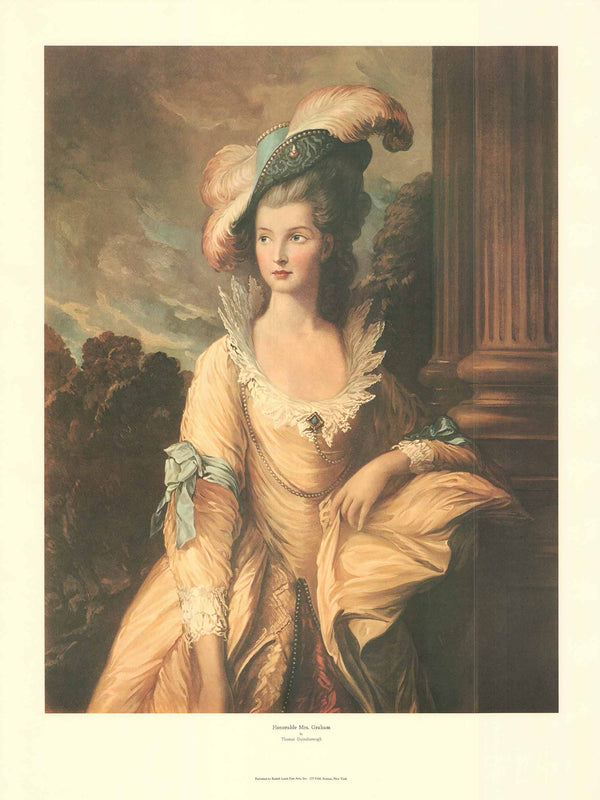 Honorable Mrs. Graham by Thomas Gainsborough - 26 X 34 Inches (Art Print)