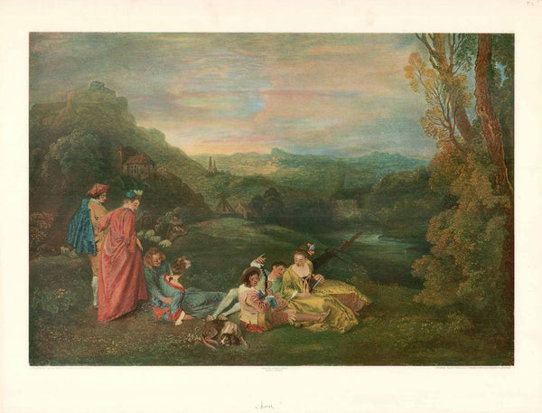 Peaceful Love, C.1718-19 by Jean-Antoine Watteau - 24 X 32 Inches - Fine Art Poster.