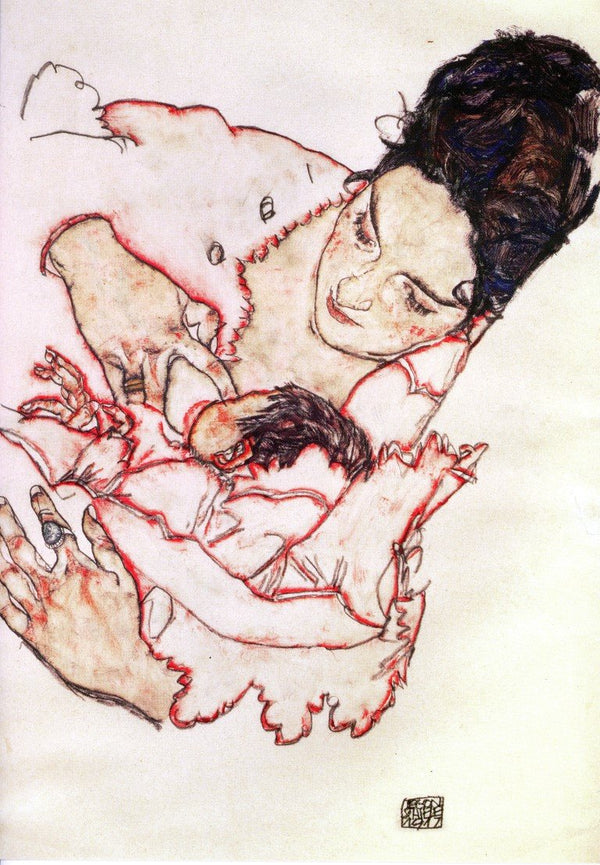 Nursing Mother, 1917 by Egon Schiele - 5 X 7" (Greeting Card)