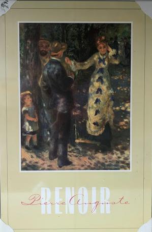 La balançoire, 1876 de Pierre-Auguste Renoir - 24 X 36 pouces (impression d'art stratifié)